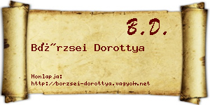 Börzsei Dorottya névjegykártya