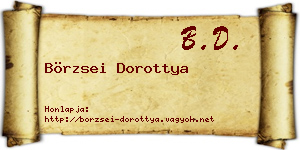 Börzsei Dorottya névjegykártya