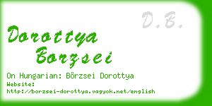 dorottya borzsei business card